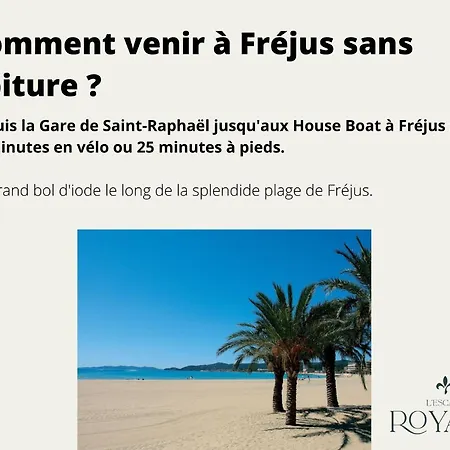 船屋 L'escale Royale : Jacuzzi And Terrace On The Water Fréjus